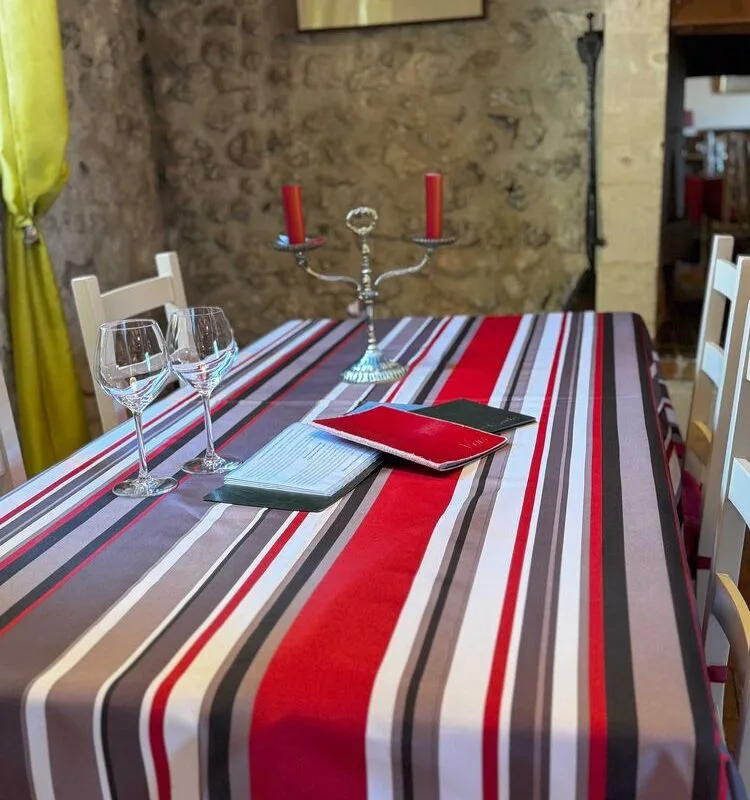 Nappe polyester Enola - Lande Rouge | Ronde des Nappes