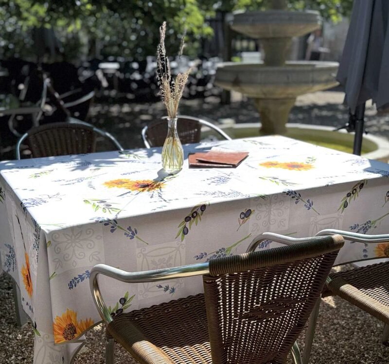 Nappe polyester Luberon Gris | Ronde des Nappes