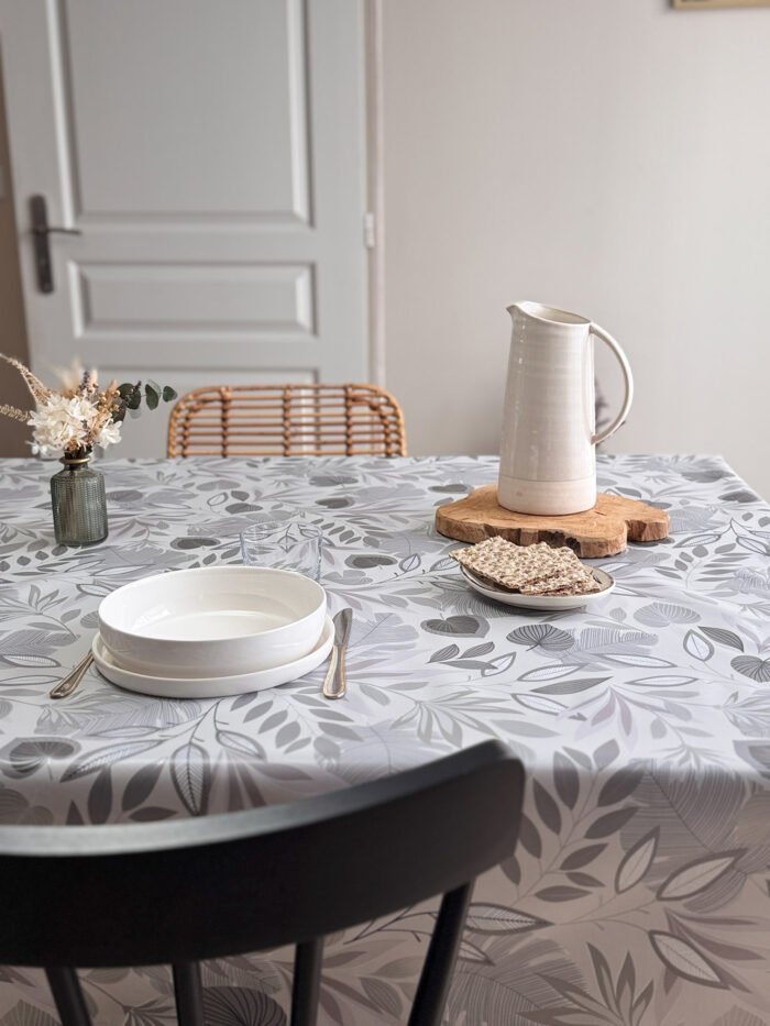 Toile cirée déco Feuillage gris – Image 2