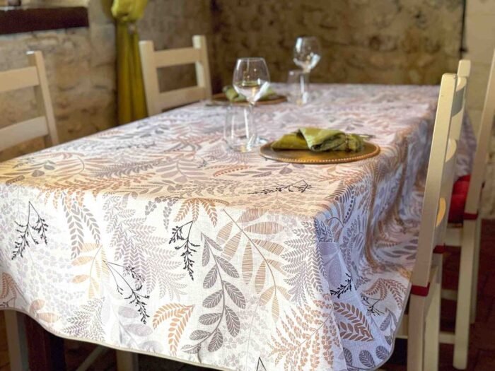 Nappe lou polyester jaune / gris – Image 3