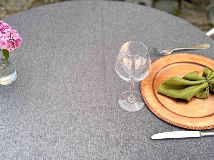 nappe polyester uni effet lin – Image 2