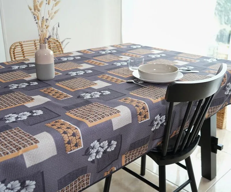 Nappe polyester Aurore - Aurore Anthracite | Ronde des Nappes
