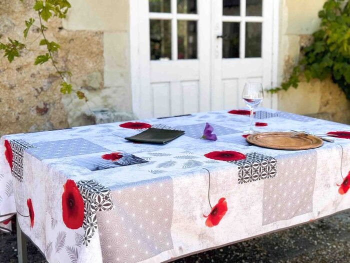 Nappe Pavots polyester