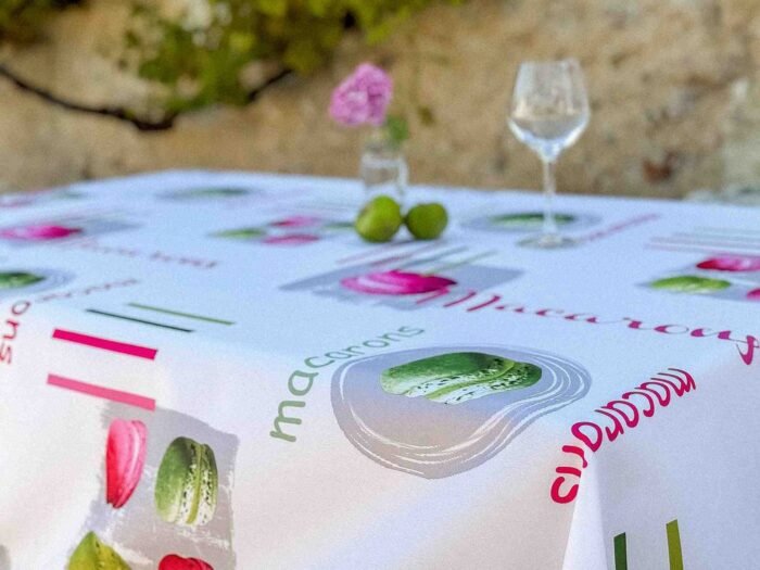 nappe polyester sur mesure Macaron blanc – Image 2