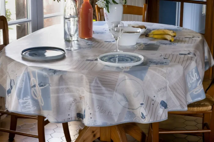 Toile cirée déco Bleu azur