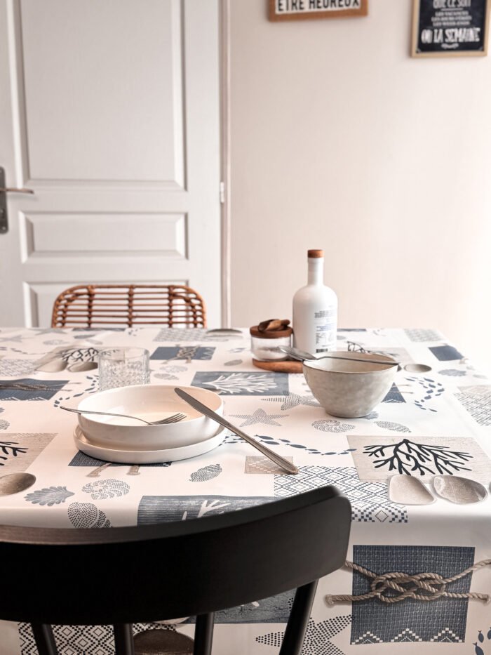 Toile cirée Déco modèle croisic blanc – Image 2