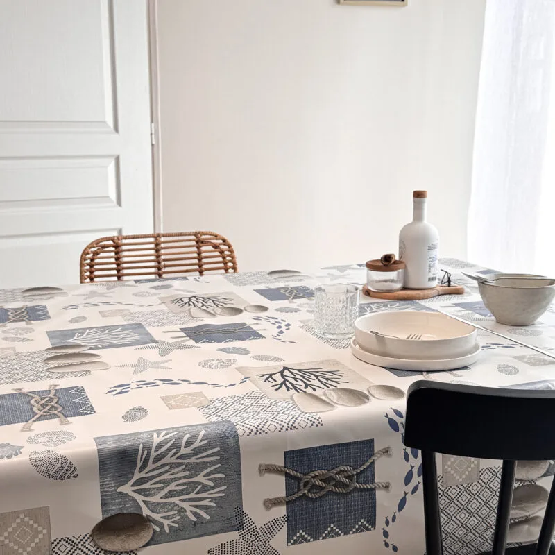 Toile cirée Déco modèle Mano - Toile Ciree Deco Croisic | Ronde des Nappes