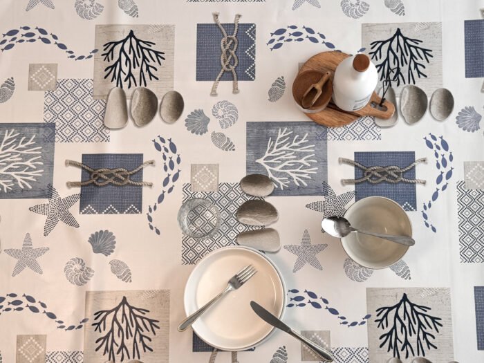 Toile cirée Déco modèle croisic blanc – Image 3