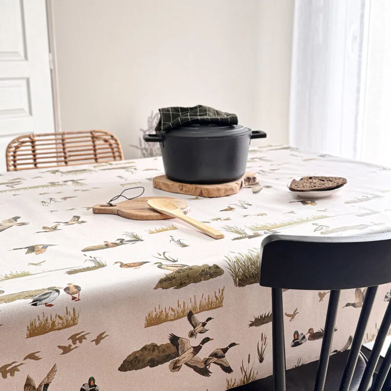 Toile cirée Déco modèle Mano - Toile Ciree Deco Etang | Ronde des Nappes