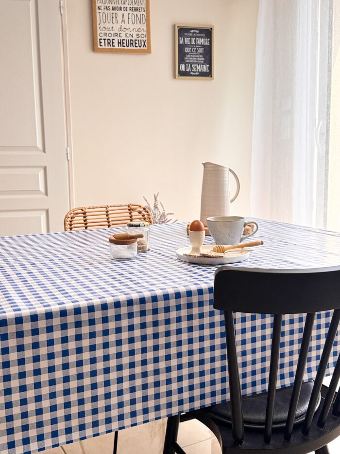 Toile cirée Déco modèle Vichy bleu