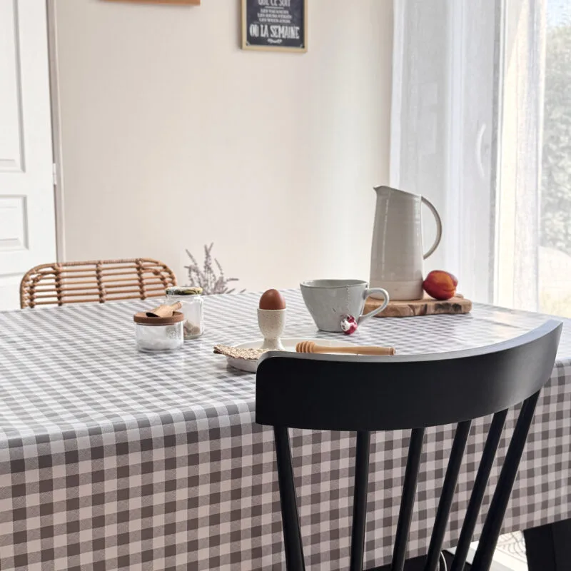 Toile cirée Déco modèle Mano - Toile Ciree Deco Vichy | Ronde des Nappes