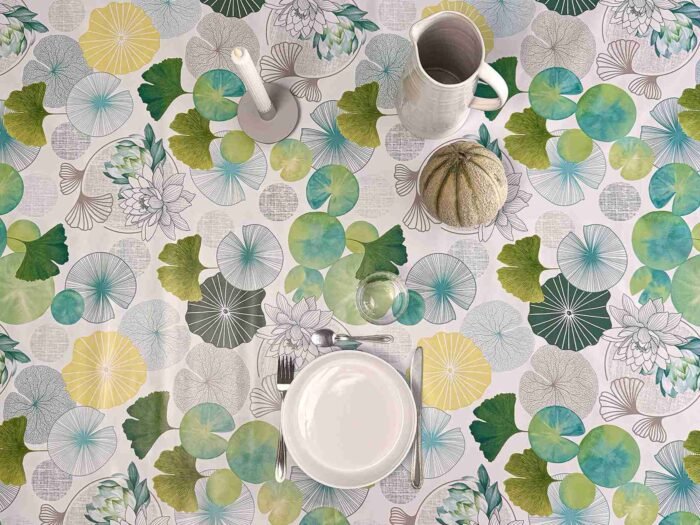 Toile cirée déco Gingko vert – Image 3