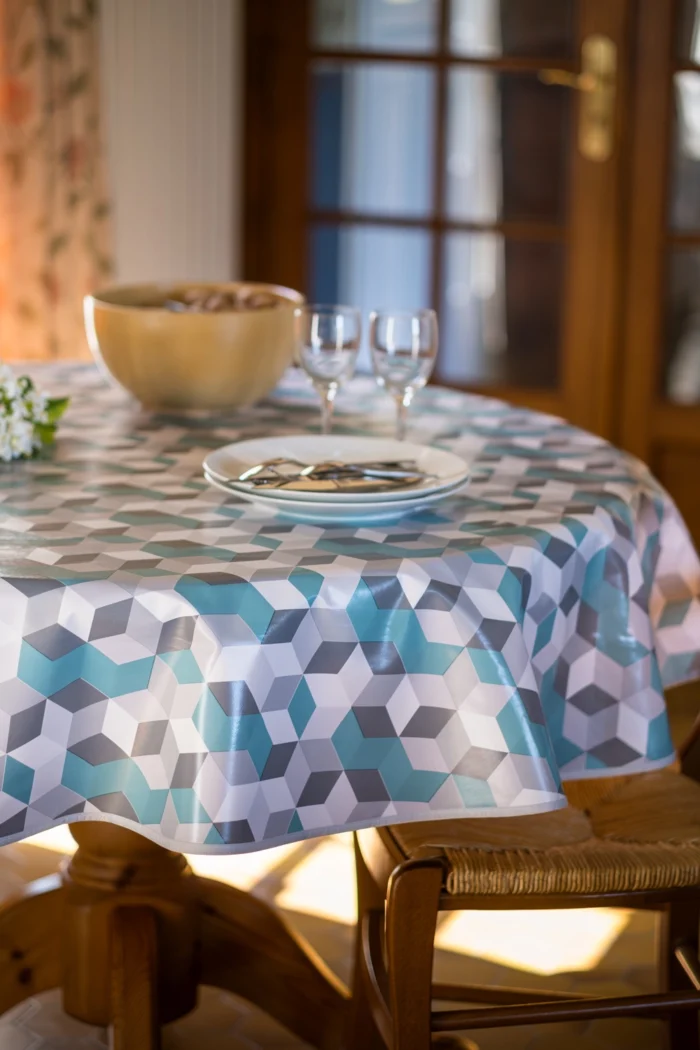 Toile cirée quadri canard