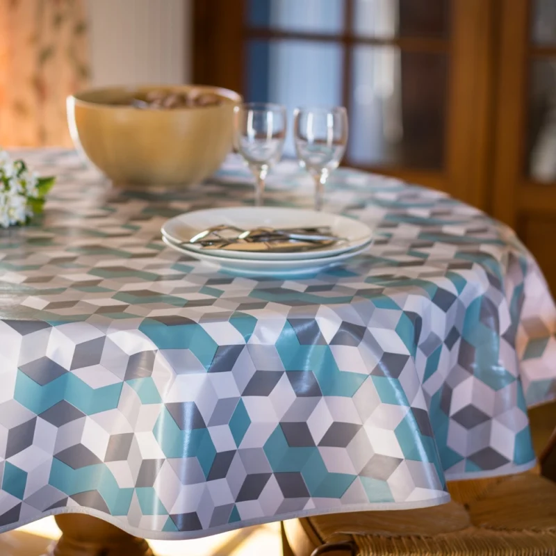 Toile cirée quadri canard