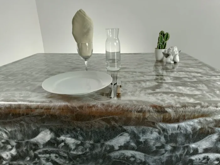 Toile cirée transparente Plume