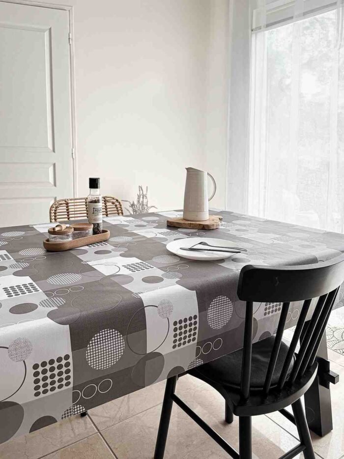 Toile cirée déco Zoe gris