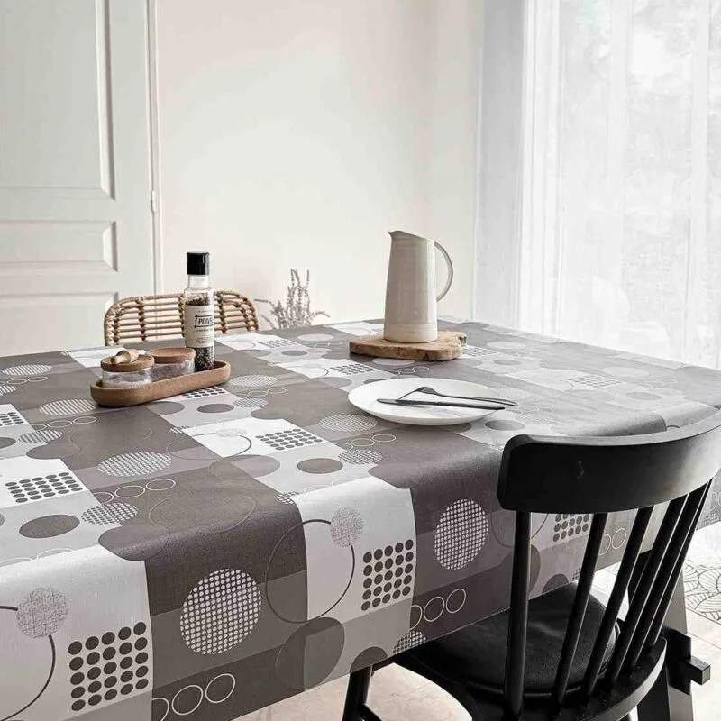 Toile cirée déco Etoffe perle - Toile Ciree Coton Molletonnee | Ronde des Nappes