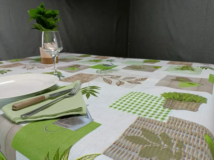 Toile cirée déco Garden vert