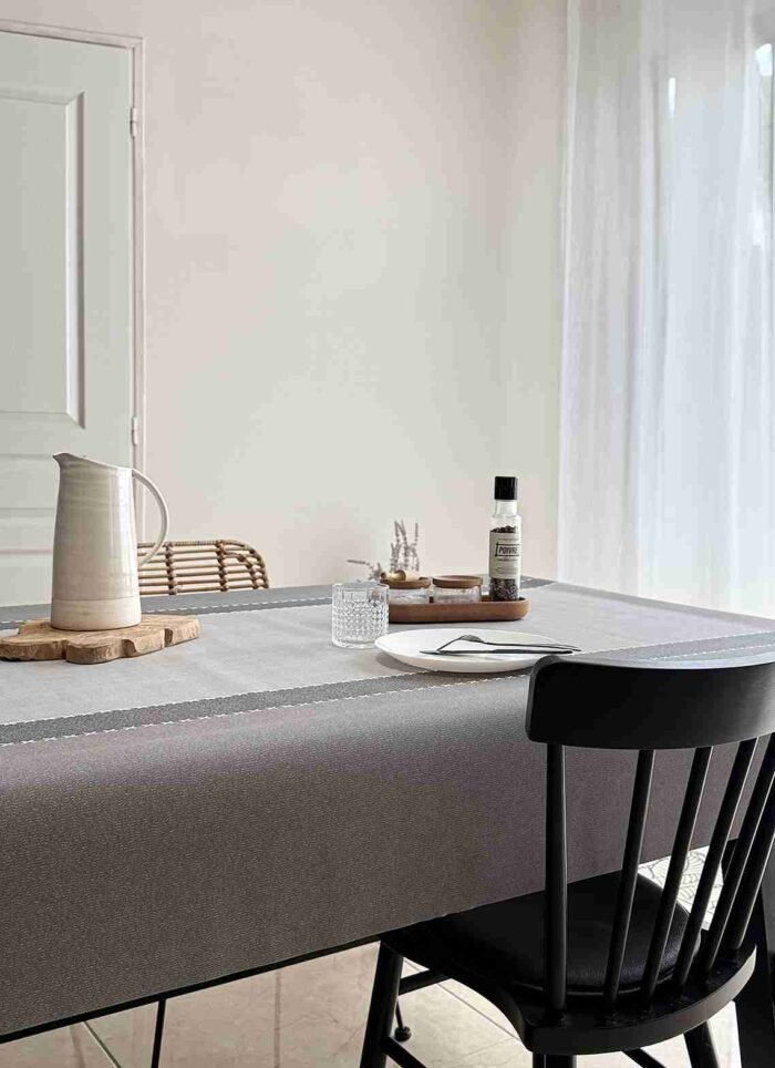 protège table Gomtex Cotonnade gris