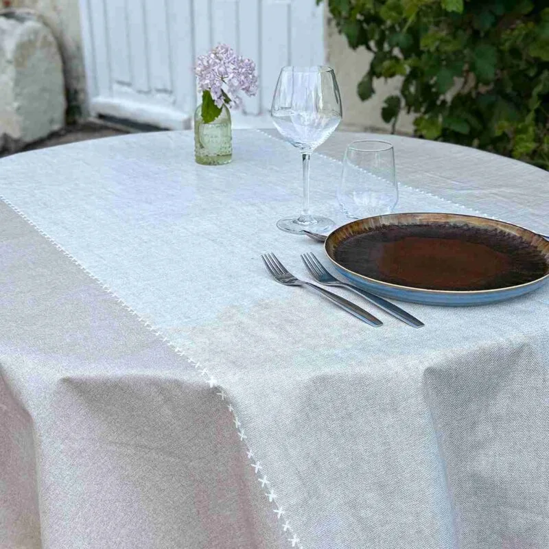 Toile cirée déco Etoffe perle - Toile Ciree Standard Etoffe | Ronde des Nappes