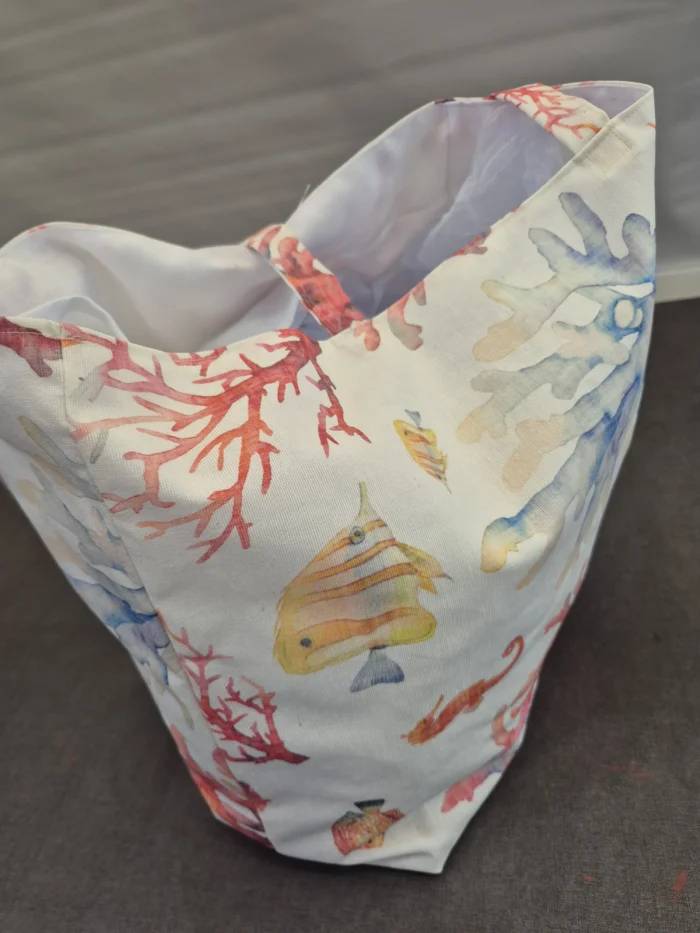 Tote bag coton enduit Anémone