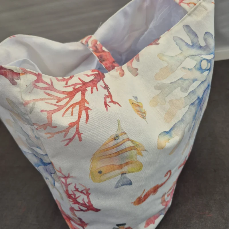 Tote bag coton enduit Anémone