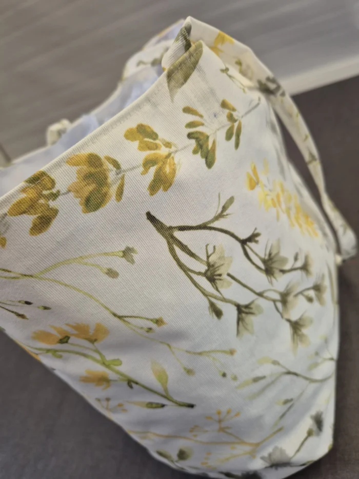 Tote bag artisanal en coton enduit – sacs cabas fleuris et imperméables – Image 5