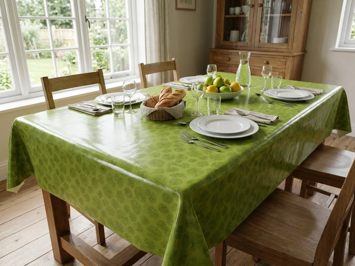 Toile cirée Déco modèle Cénacle vert – Image 2