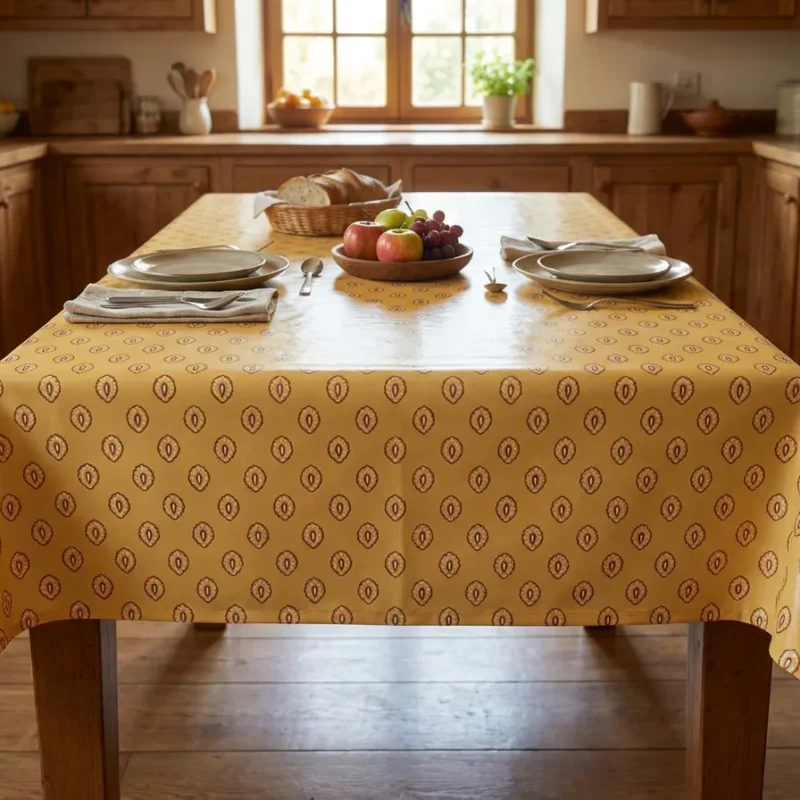 Toile cirée Déco modèle Fayence jaune