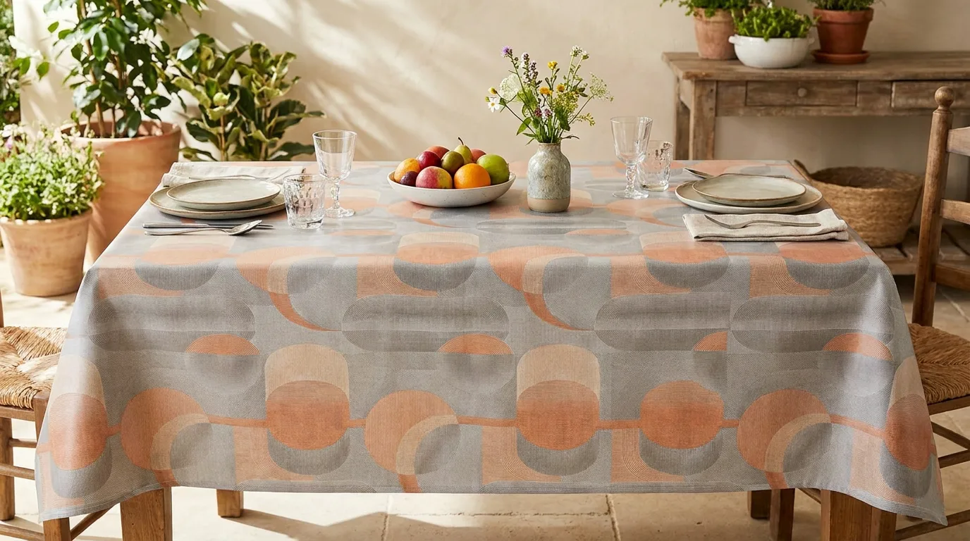 Coton molletonné Graphique Orange