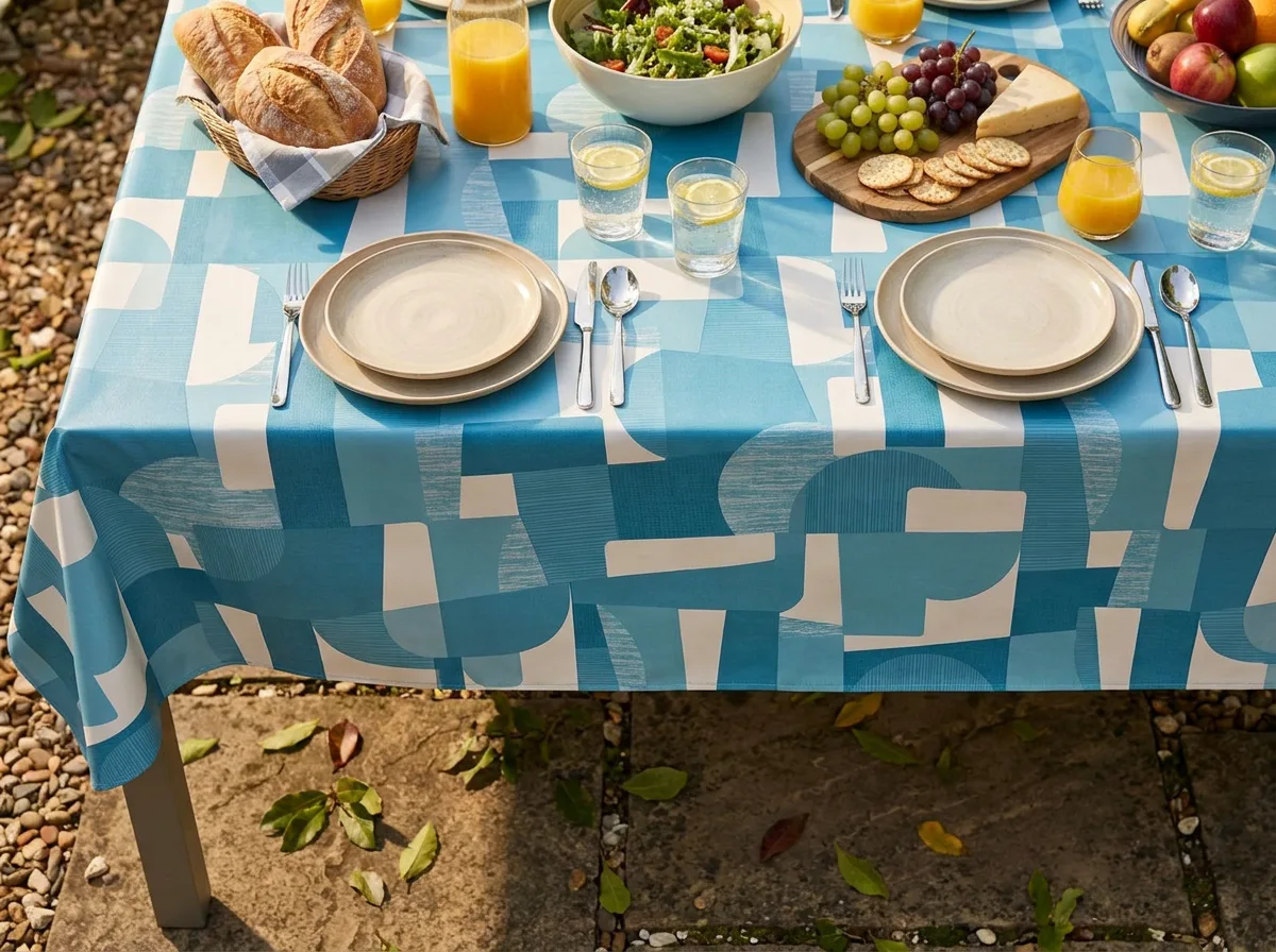 Toile cirée Déco modèle Nuance bleu – Image 2