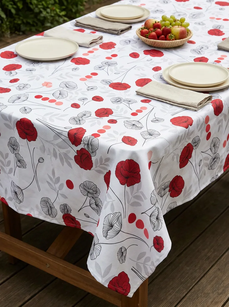 Nappe polyester Poppies – Image 2