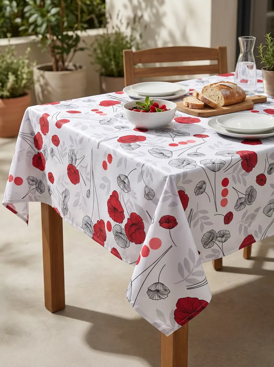 Nappe polyester Poppies – Image 3