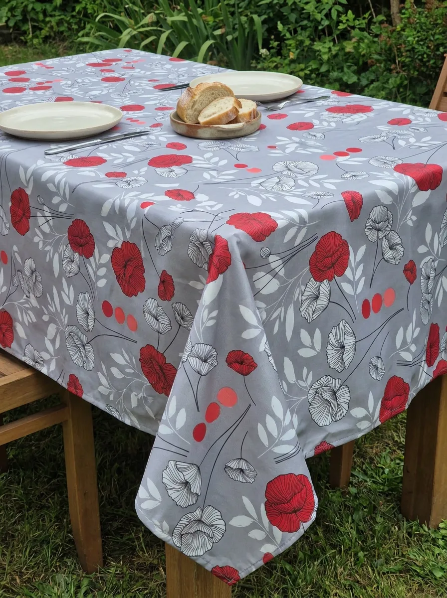 Nappe polyester Poppies – Image 4