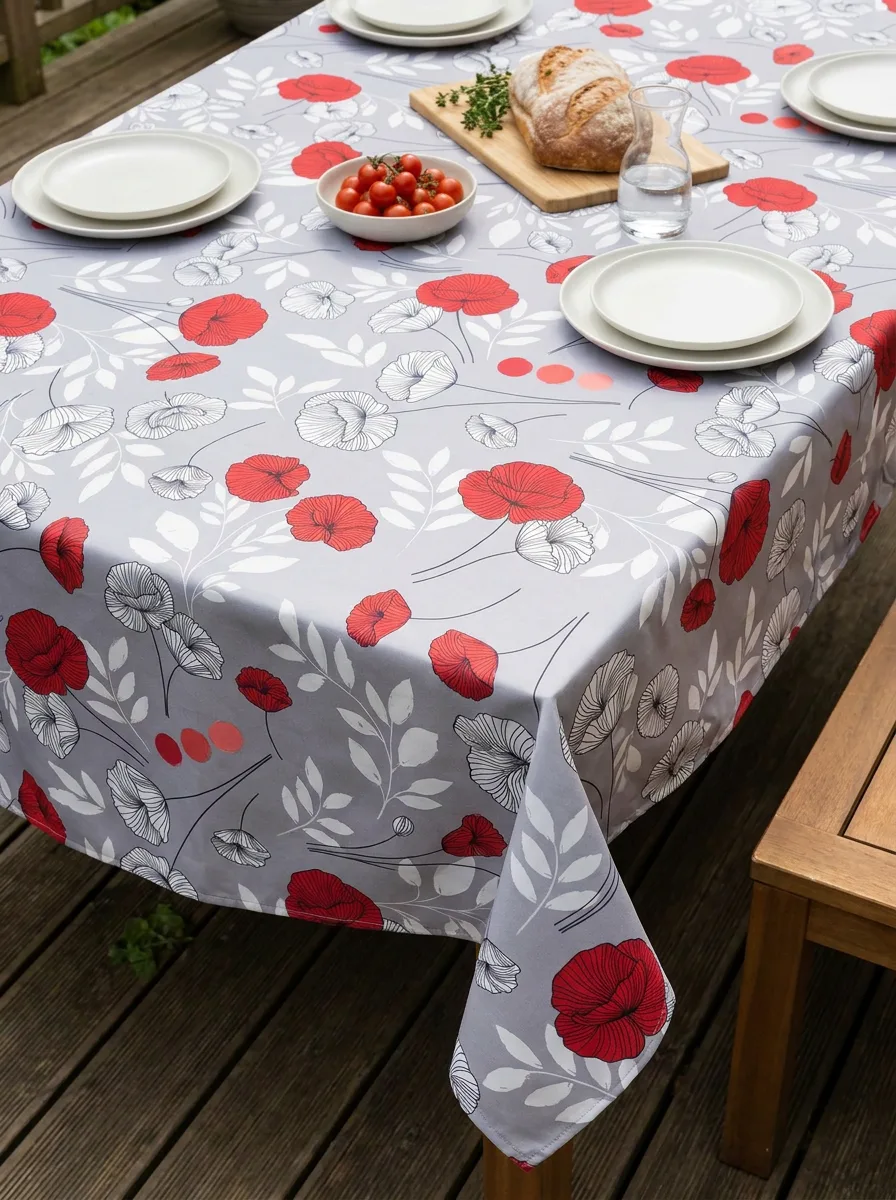 Nappe polyester Poppies – Image 5