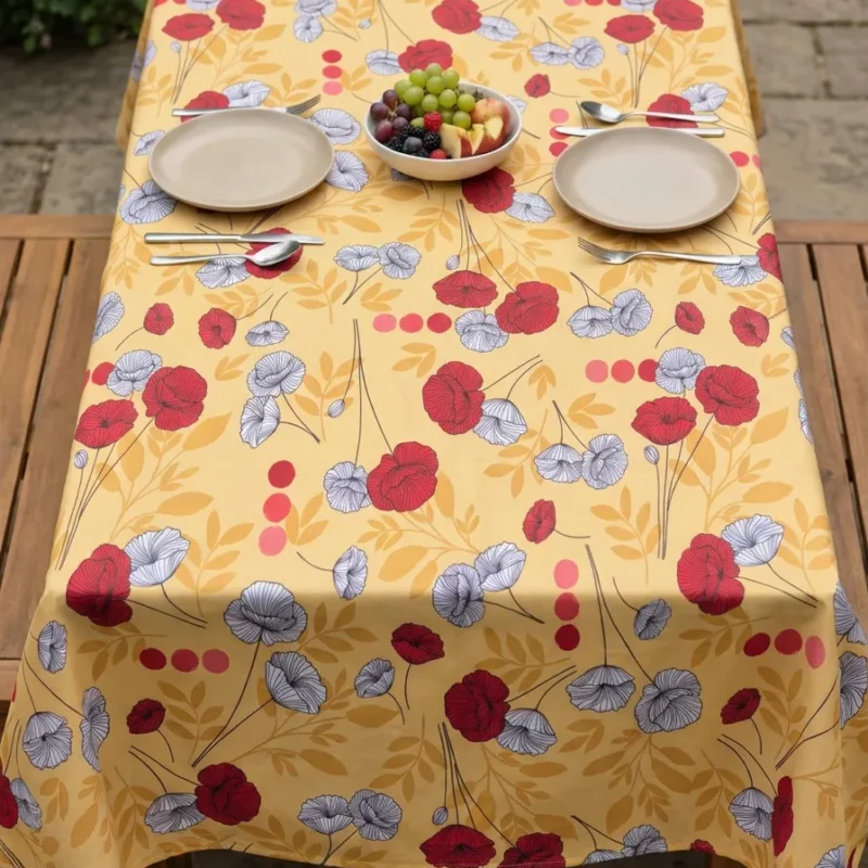 Nappe polyester Poppies