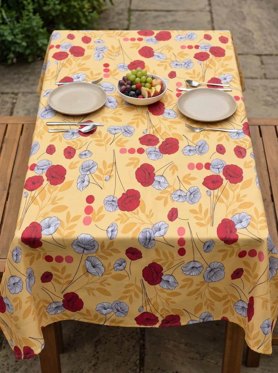 Nappe polyester Poppies
