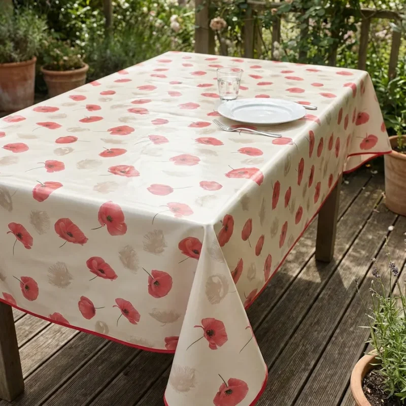Toile cirée déco Coquelicot