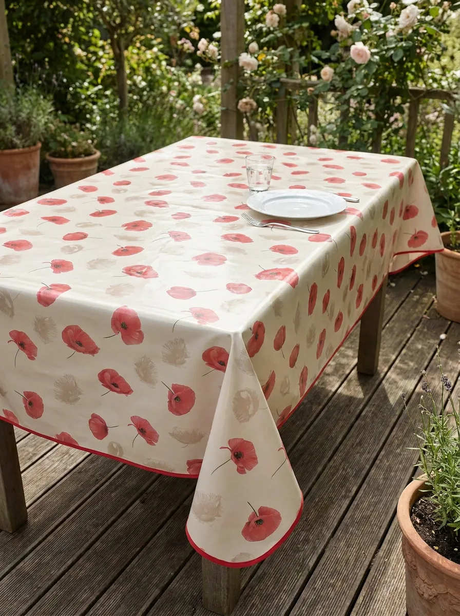 Toile cirée déco Coquelicot