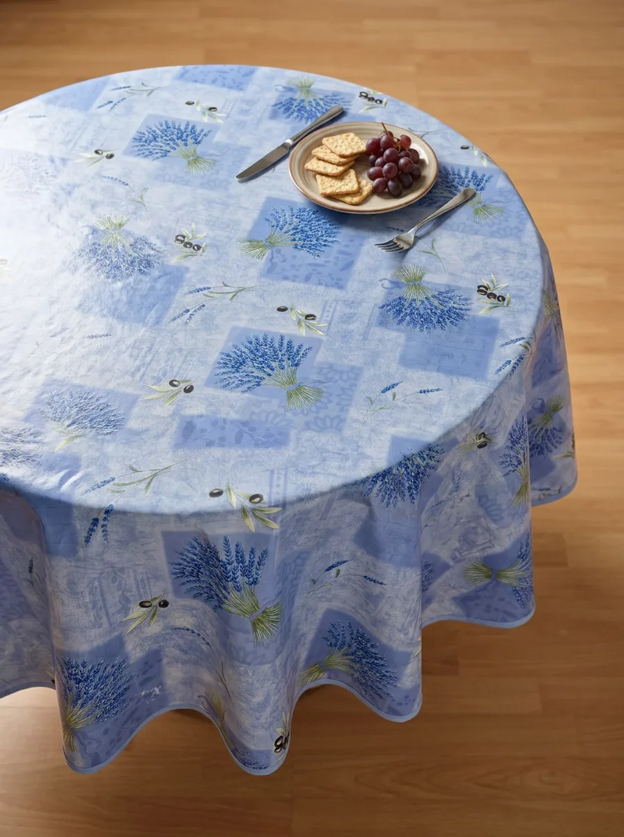Toile cirée déco Olive bleu – Image 3