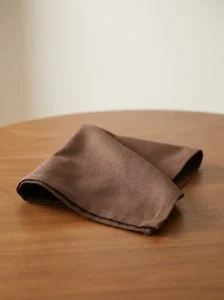 Serviette de table coton chocolat 44x44 cm lot de 6 – La Ronde des Nappes