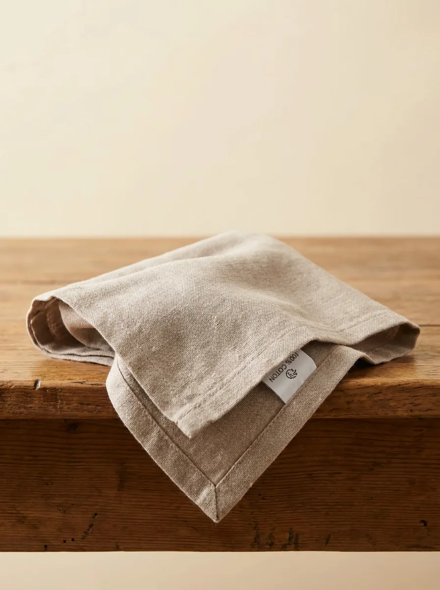 Serviette de table coton gris 44x44 cm lot de 6 – La Ronde des Nappes