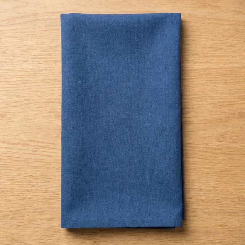 Serviette de table coton bleu navy 44x44 cm lot de 6 – La Ronde des Nappes