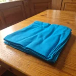 Serviette de table coton bleu pétrole 44x44 cm lot de 6 – La Ronde des Nappes